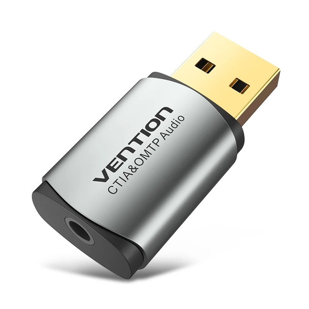 Внешняя звуковая карта Vention CDLH0, USB 2 в 1 стереофоническая 2.1, с поддержкой OMTP & CTIA - изображение 1