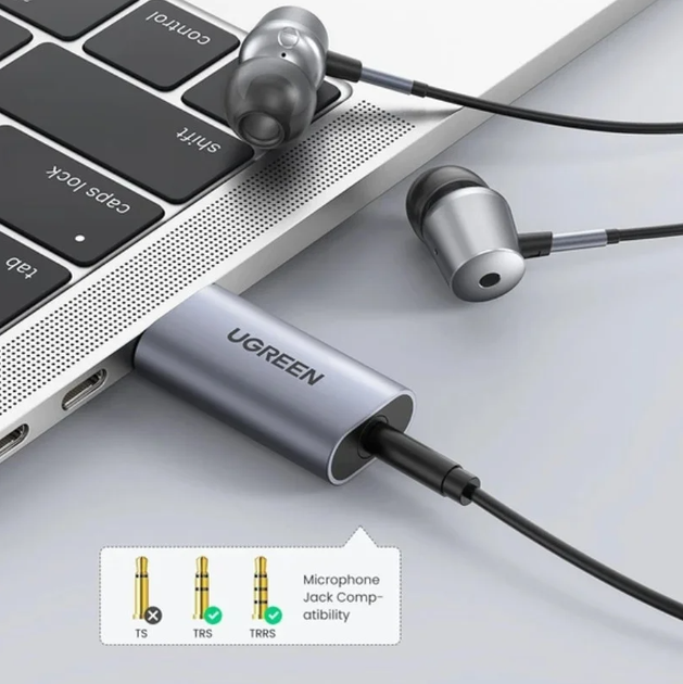 Внешняя звуковая карта Ugreen CM383 USB, 2 в 1, стереофоническая (поддерживает все ОС) 80864 - изображение 2
