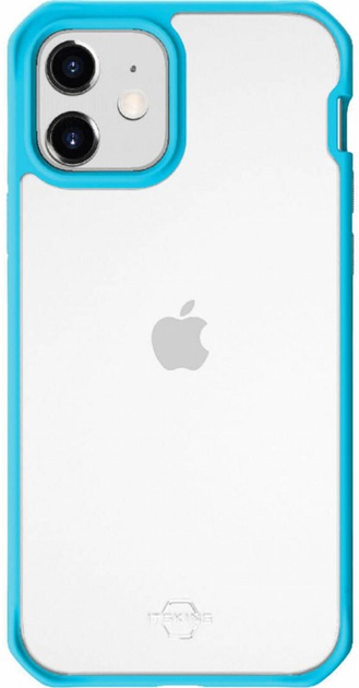 Etui plecki Itskins Hybrid Solid do Apple iPhone 12 mini Blue (AP2G-HYBSO-BUTR) - obraz 1