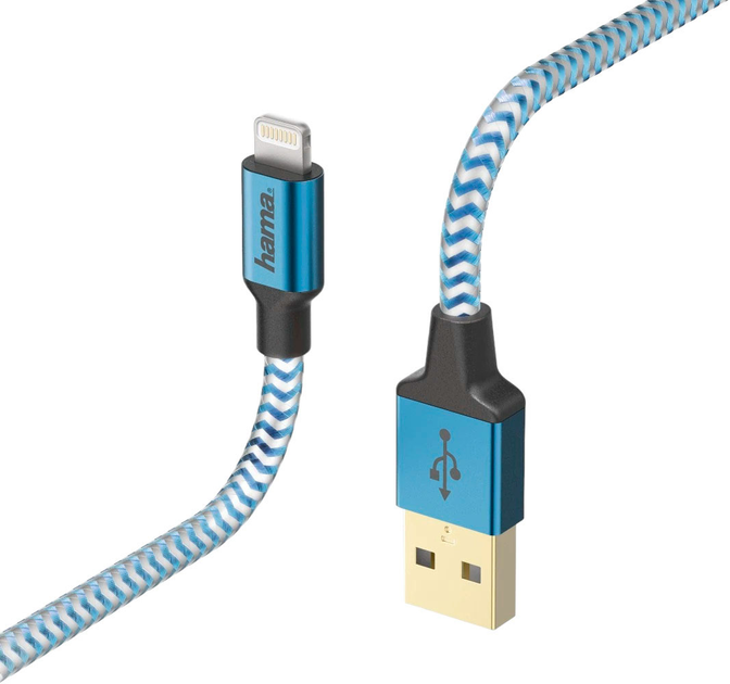 Кабель Hama USB Type-A - Lightning 1.5 m Blue (4047443356000) - зображення 1