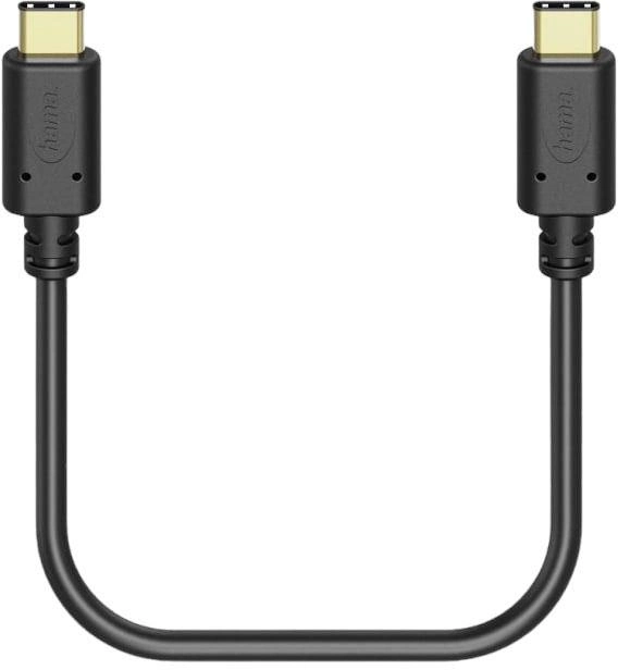 Kabel Hama USB Type-C - USB Type-C 1 m Black (4047443412348) - obraz 1