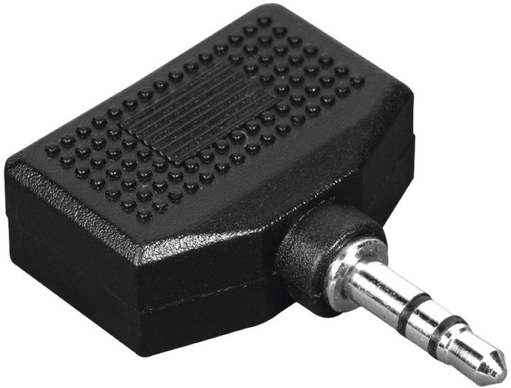 Adapter Hama mini-jack 3.5 mm - 2 x mini-jack 3.5 mm Black (4047443194480) - obraz 1