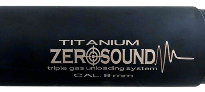 Глушник Zero Sound TITANium кал. 9 мм. Різьба 1/2"-28 UNEF - зображення 2