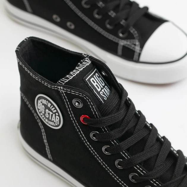 Жіночі кеди високі Big Star JJ274A502 39 Чорні (5900714489762) - зображення 6