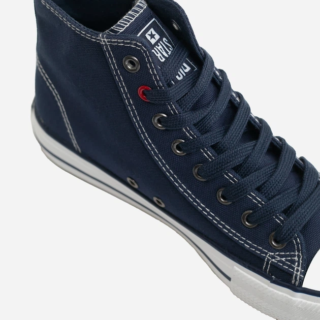 Trampki damskie wysokie Big Star JJ274A504 36 Ciemnoniebieskie (5900714489854) - obraz 4