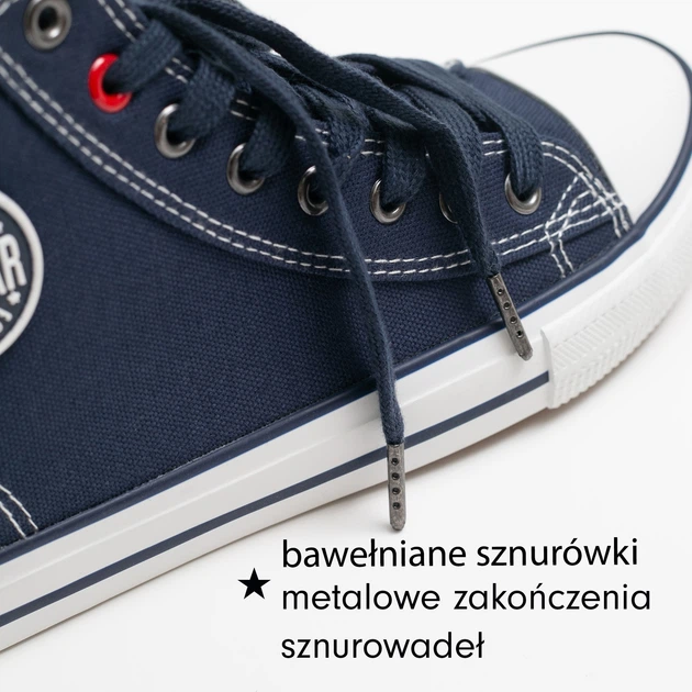 Trampki damskie wysokie Big Star JJ274A504 36 Ciemnoniebieskie (5900714489854) - obraz 6