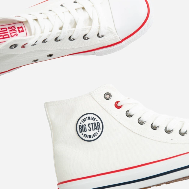 Жіночі кеди високі Big Star JJ274A505 38 Білі (5900714489939) - зображення 5