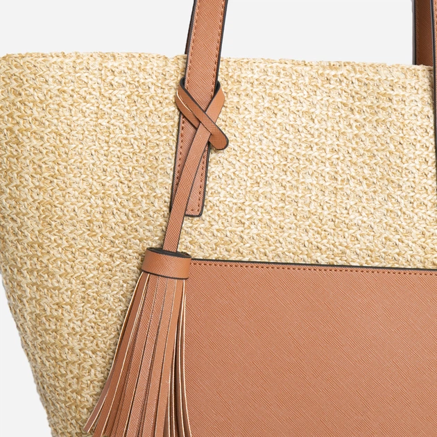 Torebka shopper damska Big Star Ofilo Beżowa (5900714702793) - obraz 3