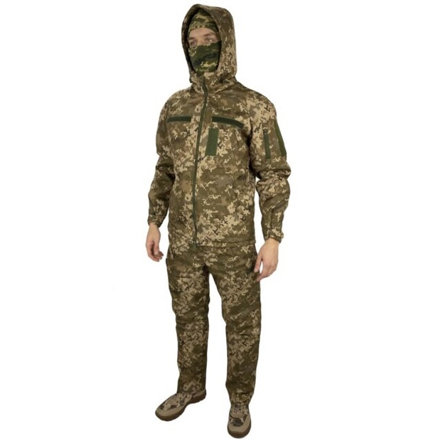 Костюм військовий зимовий softshell піксель (62-5XL) (LE27795XL) - зображення 1