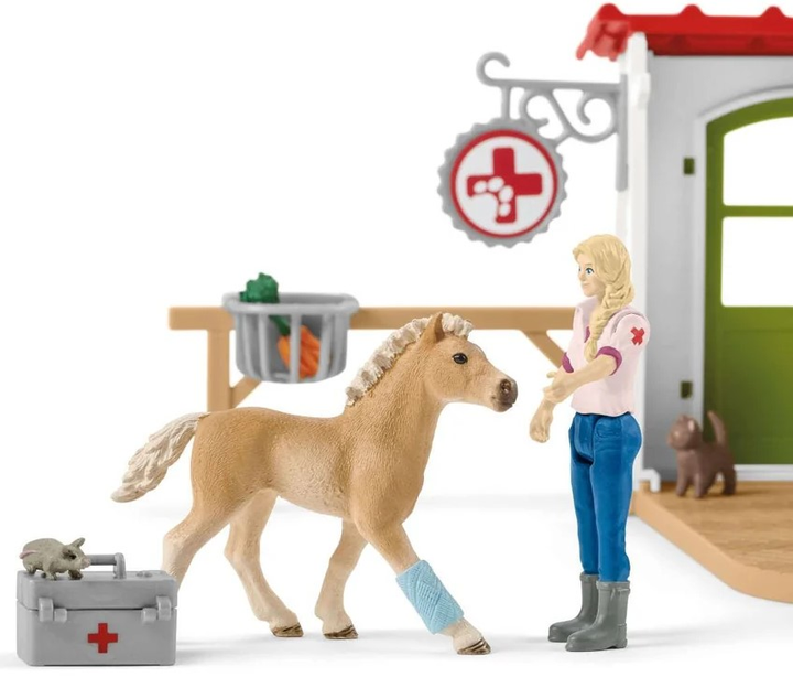 Ігровий набір Schleich FARM WORLD Ветеринарна практика з домашніми тваринами 42502 (4059433572970) - зображення 3