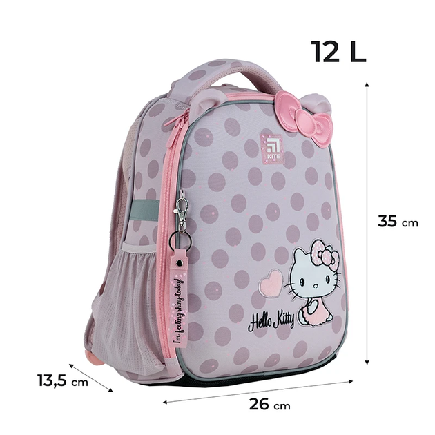 Рюкзак шкільний каркасний Kite Education Hello Kitty HK24-555S (HK24-555S) - Фото 2 Рюкзак шкільний каркасний Kite Education Hello Kitty HK24-555S (HK24-555S) - зображення 2