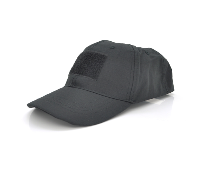 Тактична кепка з липучками для шевронів, Black - зображення 1