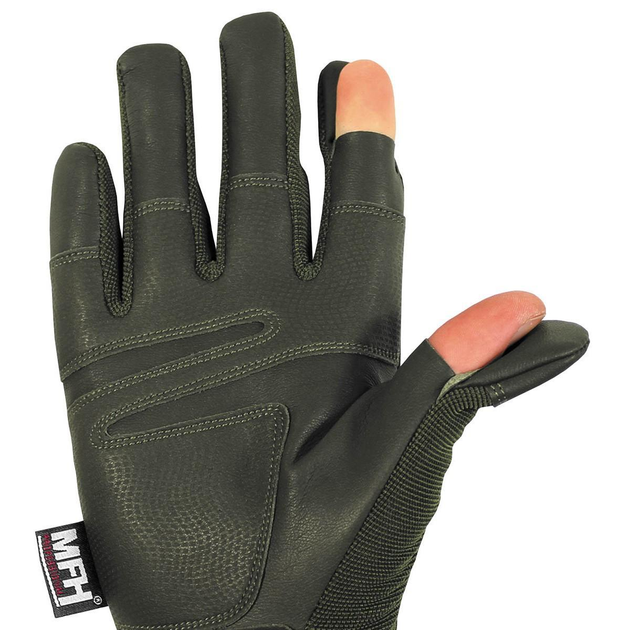 Рукавички тактичні MFH Tactical Gloves Mission - Олива M - зображення 2