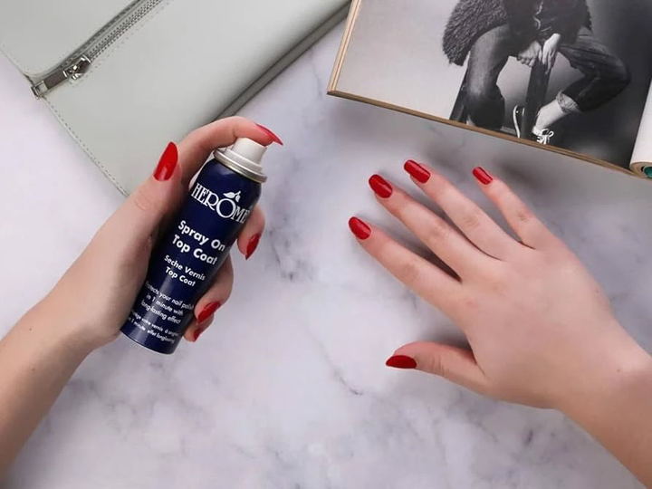 Спрей для нігтів Herome Spray On Top Coat 75 мл (8711661222510) - зображення 4