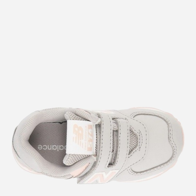 Дитячі кросівки для дівчинки New Balance 574 IV574CG1 21 (5US) Сірі з бежевим (196307125239) - зображення 3