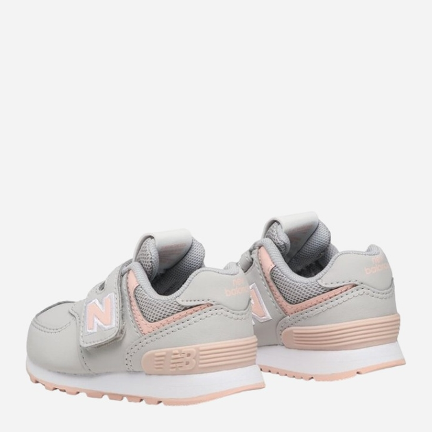 Buty sportowe dziecięce dla dziewczynki New Balance 574 IV574CG1 23.5 (7US) Szare z beżowym (196307125277) - obraz 4