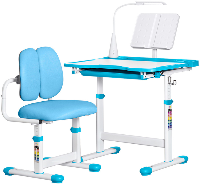 Комплект мебели Evo-Kids Стол + стул + полка + лампа (BD-23 BL) - изображение 1