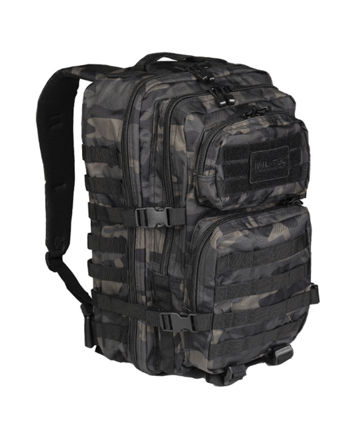 Рюкзак тактический Mil-Tec 36 л Черный камуфляж US ASSAULT PACK LG DARK CAMO (14002280-36) - изображение 1