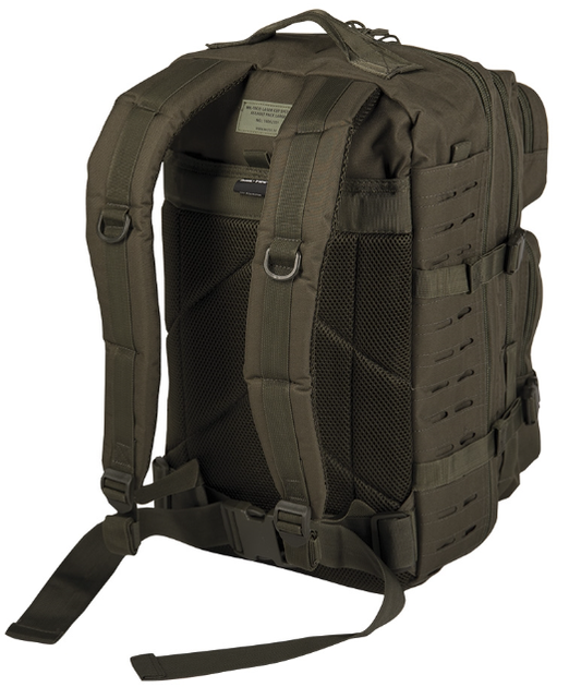 Рюкзак тактичний Лазер 36 л Олива Mil-Tec US ASSAULT PACK LG LASER CUT (14002701-36) - зображення 2