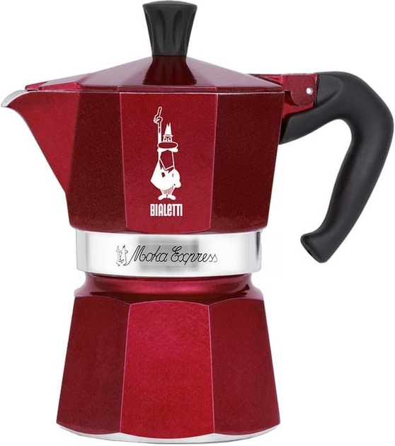 Гейзерная кофеварка Bialetti Moka Express Red 130 мл (AGDBLTZAP0057 ...