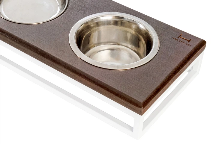 Миски та контейнери Harley and Cho Lunch Bar Brown Wood + White Три миски на підставці S (3300093) - зображення 3