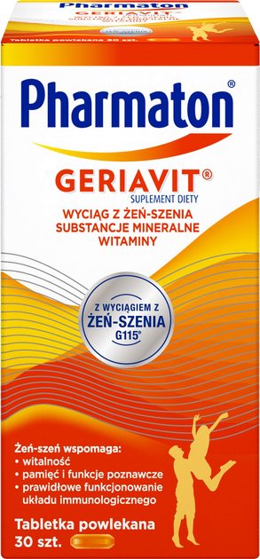 Дієтична добавка Pharmaton Geriavit 30 таблеток (5902502364213) - зображення 1