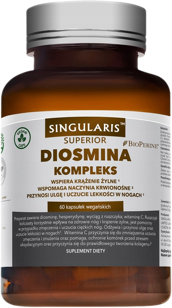 Дієтична добавка Singularis Superior Diosmina Complex 60 капсул (5907796631140) - зображення 1