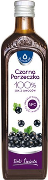 Sok z czarnej porzeczki Oleofarm 100% NFC 490 ml (5904960011074) - obraz 1