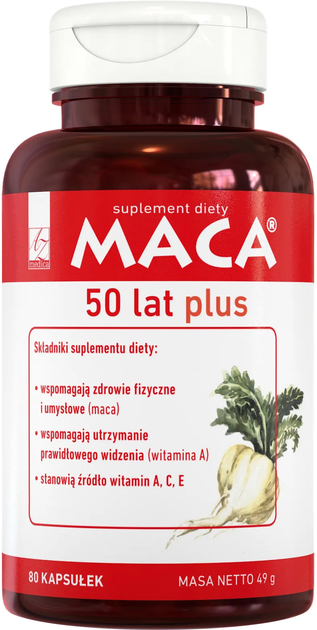 Suplement diety A-Z Medica Maca 50+ 80 caps (5903560621577) - obraz 1