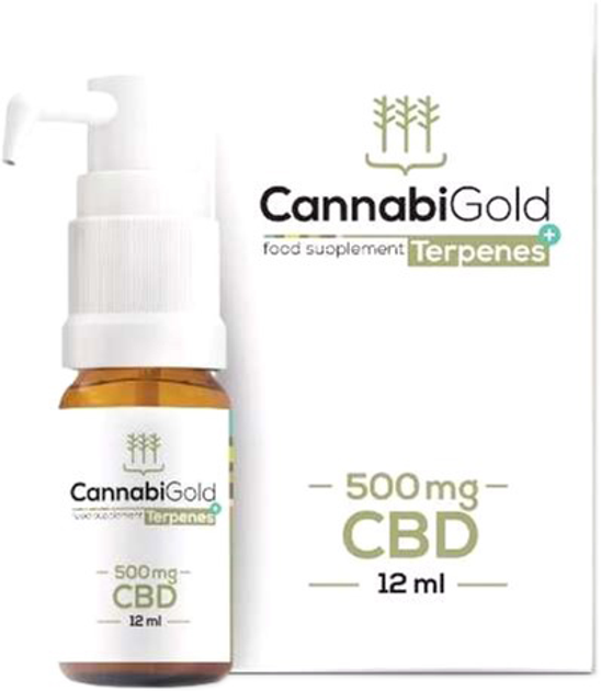 Добавка дієтична Hempoland Cannabi Gold Terpenes+ 500 мг 12 мл (5906395980871) - зображення 1