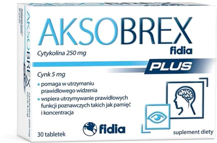 Suplement diety Fidia Pharma Aksobrex Plus 30 tabs (8033661808151) - obraz 1