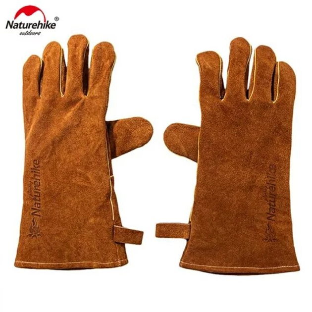 Перчатки огнестойкие Leather Naturehike M NH20FS042 коричневый - изображение 2