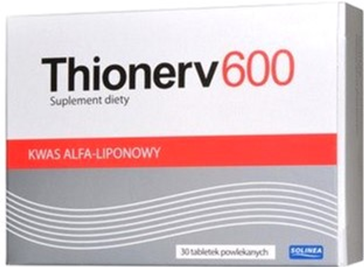 Suplement diety Solinea Thionerv Kwas alfa-liponowy 600 30 tabs (5902768521313) - obraz 1