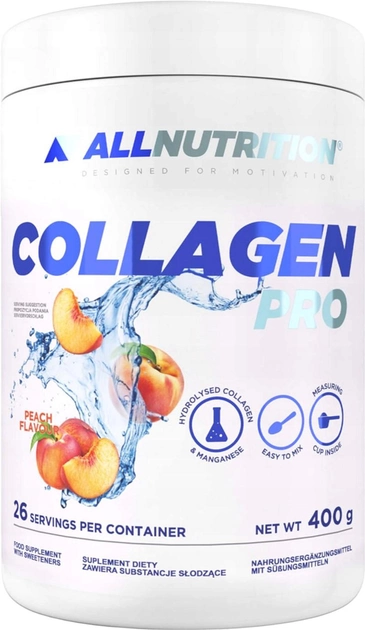 Suplement diety SFD Allnutrition Collagen Pro Peach 400 g (5902837736846) - obraz 1