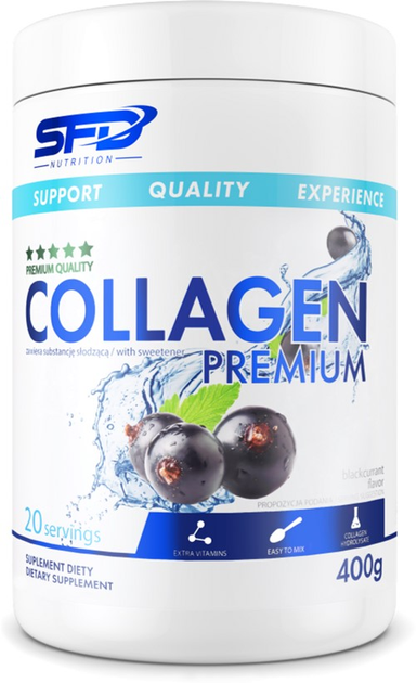 Suplement diety SFD Collagen Premium Czarna porzeczka 400 g (5902837729336) - obraz 1