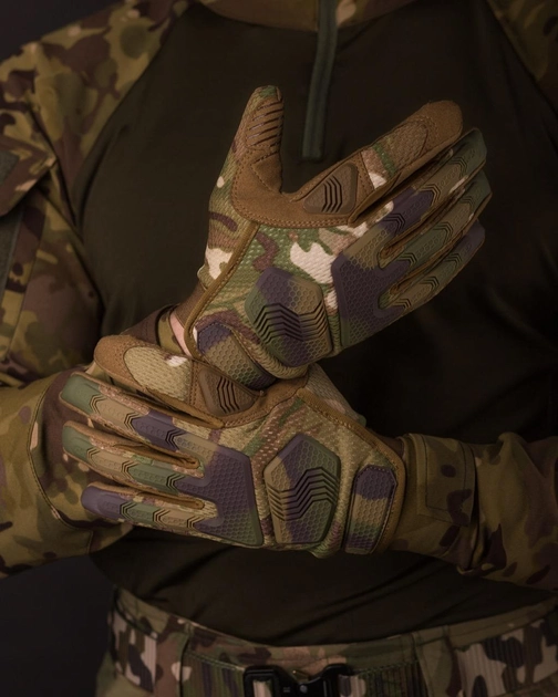 Перчатки тактические BEZET Protective камуфляж - L - изображение 2