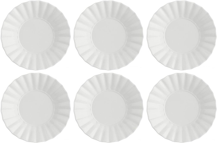 Zestaw talerzy do zupy La Porcellana Bianca Ducale 22 cm Biały 6 szt (P003600002) - obraz 1