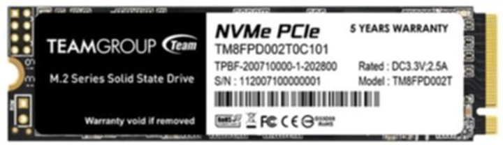 SSD диск Team Group MP33 Pro 2TB M.2 PCI Express 3.0 TLC (TM8FPD002T0C101) - зображення 1