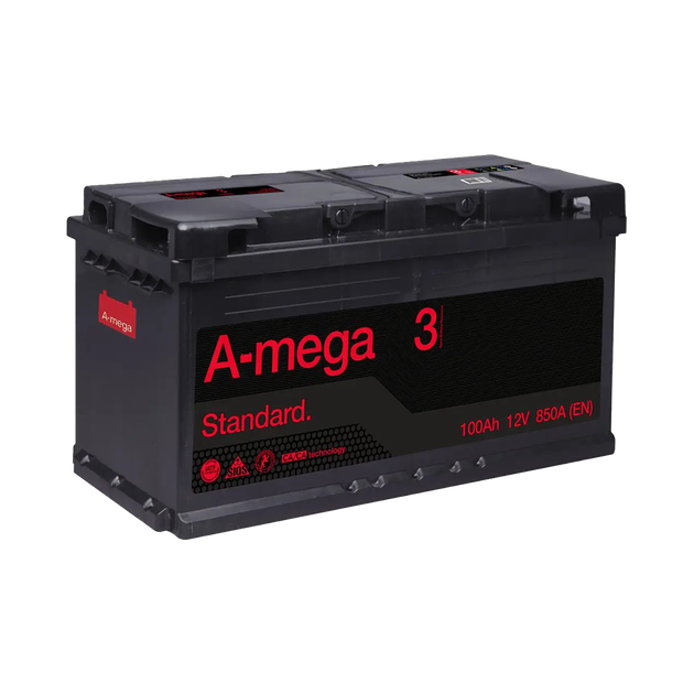 Аккумулятор авто Мегатекс A-mega Standard (М3) 6СТ-100-АЗ (прав) ТХП 850 - изображение 1