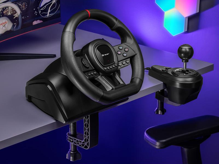 Руль с педалями и коробкой передач Tracer SimRacer 6in1 для PS4