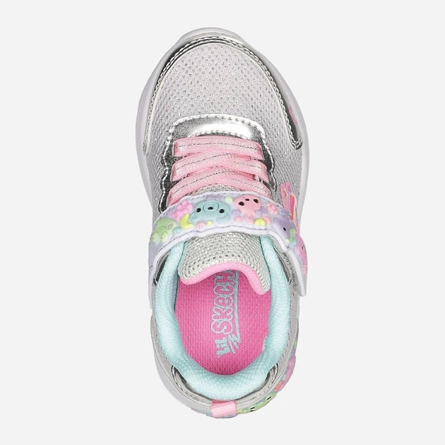 Sneakersy dziecięce dziewczęce Skechers 303155N 26 Srebrne (196311553059) - obraz 4