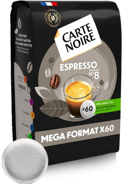 Кава в чалдах Senseo Carte Noire Espresso Mega Format 60 чалд - Фото 1 Кава в чалдах Senseo Carte Noire Espresso Mega Format 60 чалд - зображення 1