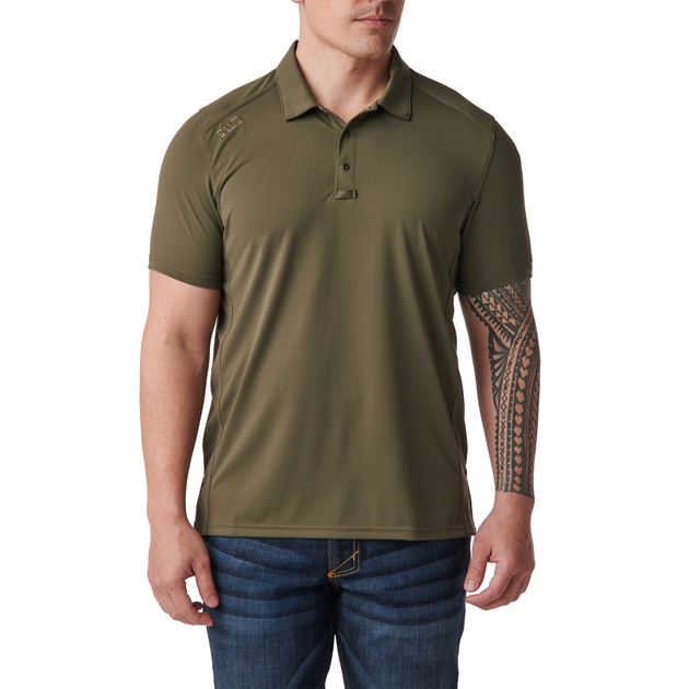 Футболка поло тактическая с коротким рукавом 5.11 Рaramount Short Sleeve Polo L RANGER GREEN - изображение 1