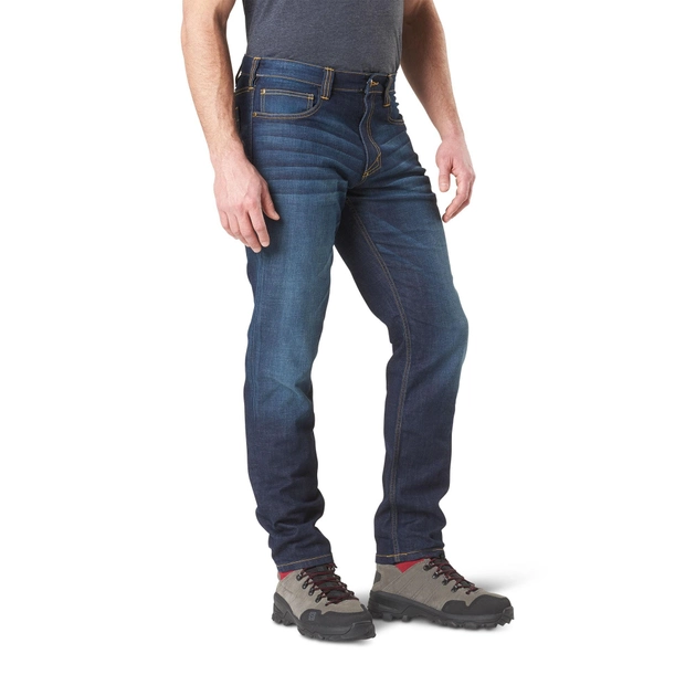 Брюки тактические джинсовые 5.11 Tactical Defender-Flex Slim Jeans W38/L30 Dark Wash Indigo - изображение 2