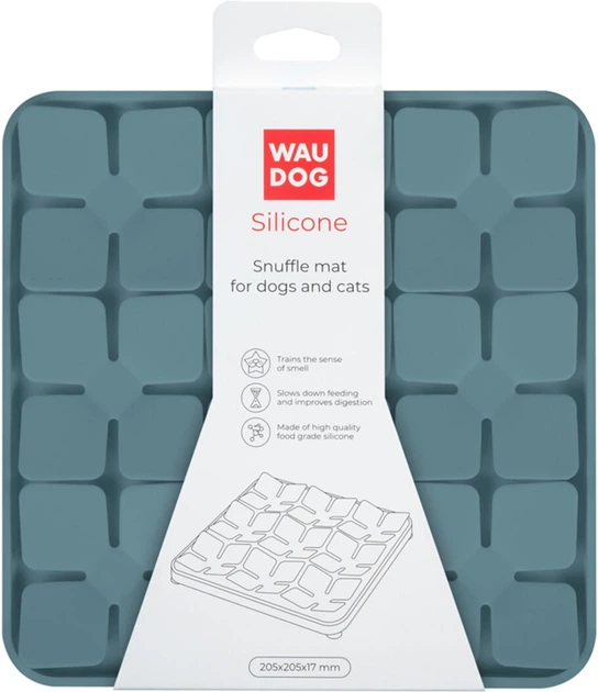 Mata silikonowa do wyszukiwania żywności WAUDOG Silicone 205x205x17 mm Szara (4823089367101) - obraz 4
