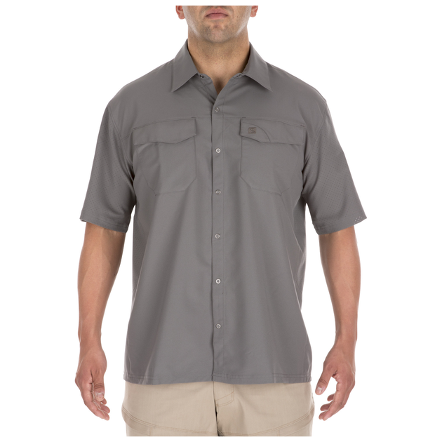 Рубашка тактическая с коротким рукавом 5.11 Freedom Flex Woven S/S L Storm - изображение 1