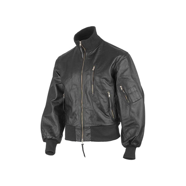 Куртка лётная кожаная Бундесвер 56 Black - изображение 2
