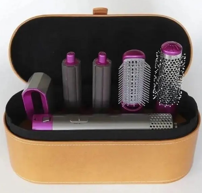 Стайлер для волос 5 в 1 Hair Brush 9234, розовый - изображение 5