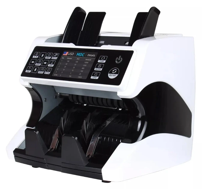 Машинка для счета денег Bill Counter AL-920 1331, черно-белая - изображение 2