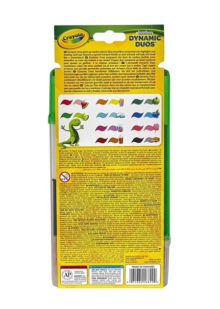 Набор парных фломастеров Crayola 20 шт (10 классических и 10 ароматизированных) 8292 - Фото 3 Набор парных фломастеров Crayola 20 шт (10 классических и 10 ароматизированных) 8292 - изображение 3